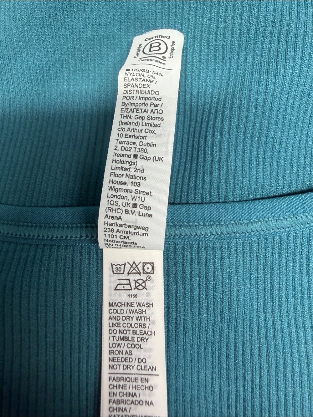 Athleta Aurora Ribbed V Neck Tank Top Deep Teal Sleeveless Stretch Small - Picture 9 of 9